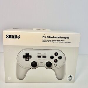 8Bitdo Pro 2 Bluetooth Wireless Controller for Switch, PC, Android, Steam - Gray
